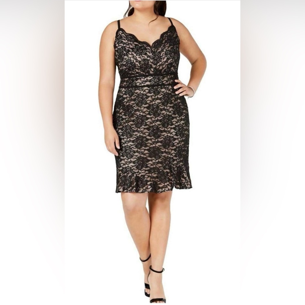 Morgan & Co. Black Lace Maxi Dress